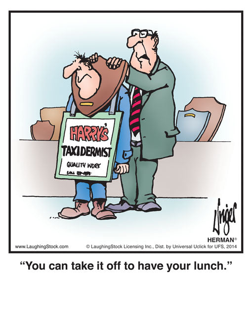 You can take it off to have your lunch.