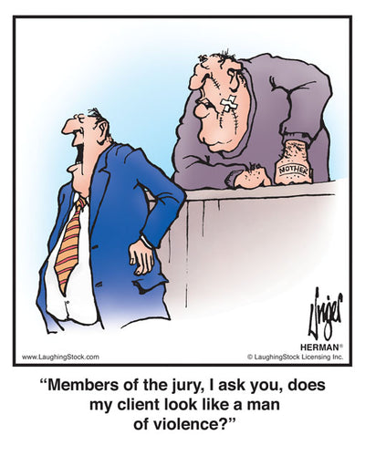 Members of the jury, I ask you, does my client look like a man of violence?