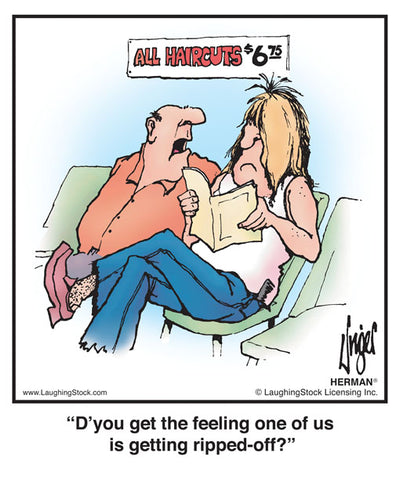 D’you get the feeling one of us is getting ripped-off?