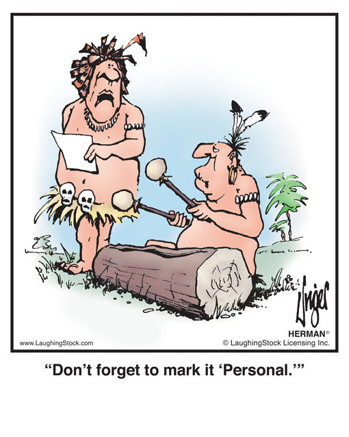 Don’t forget to mark it ‘Personal.’