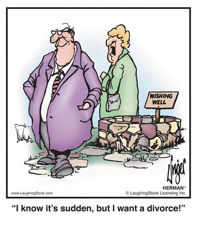 I know it’s sudden, but I want a divorce!