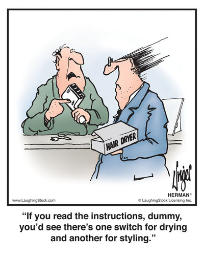 If you read the instructions, dummy, you’d see there’s one switch for drying and another for styling.