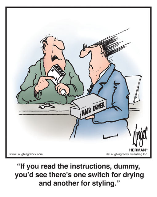 If you read the instructions, dummy, you’d see there’s one switch for drying and another for styling.