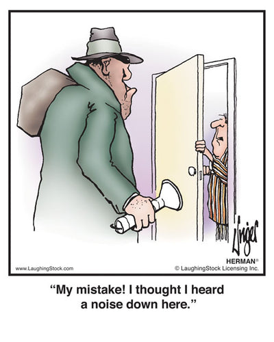 My mistake! I thought I heard a noise down here.