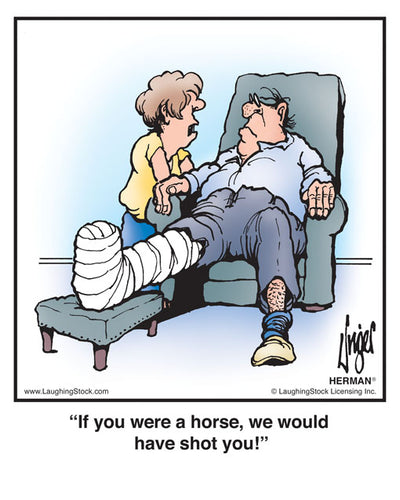 If you were a horse, we would have shot you!