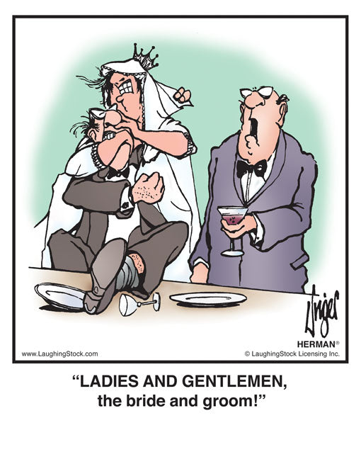 LADIES AND GENTLEMEN, the bride and groom!