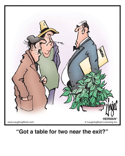 Got a table for two near the exit?