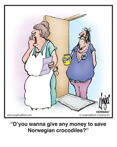 D’you wanna give any money to save Norwegian crocodiles?