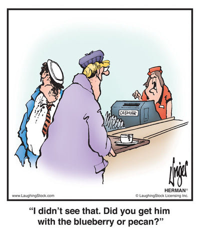 I didn’t see that. Did you get him with the blueberry or pecan?