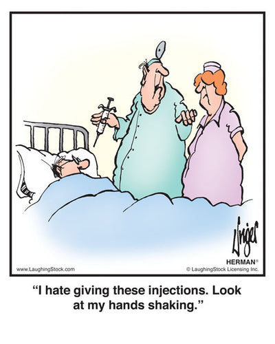 I hate giving these injections. Look at my hands shaking.