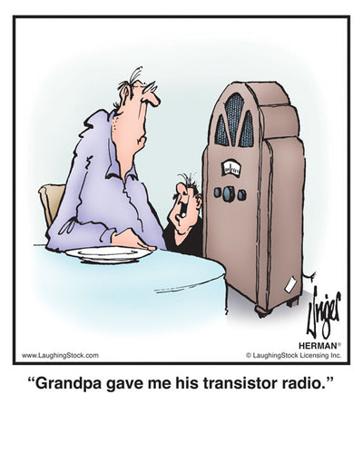 Grandpa gave me his transistor radio.