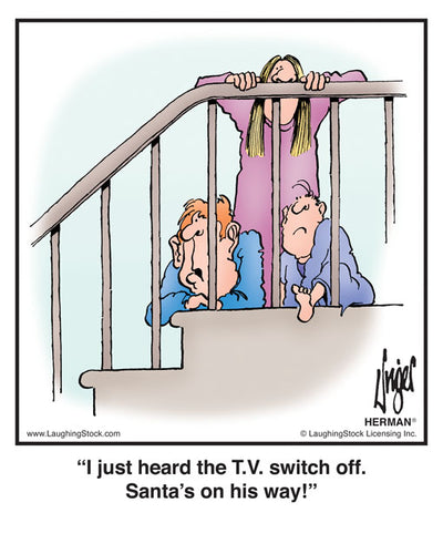 I just heard the TV switch off. Santa's on his way!