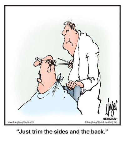 Just trim the sides and the back.