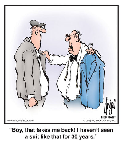 Boy, that takes me back! I haven’t seen a suit like that for 30 years.