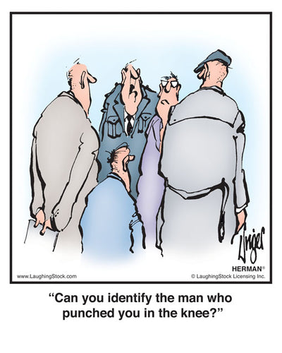 Can you identify the man who punched you in the knee?