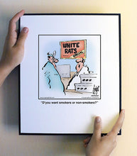 Load image into Gallery viewer, D’you want smokers or non-smokers?