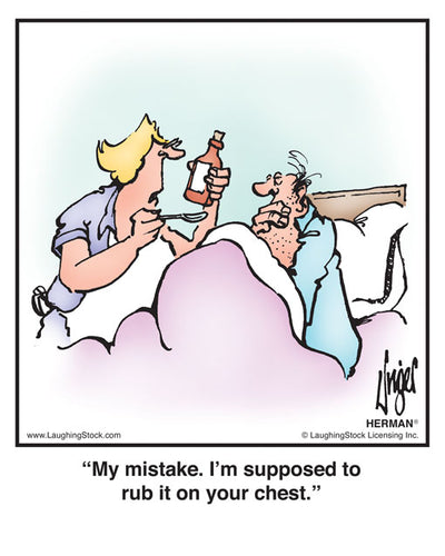 My mistake. I’m supposed to rub it on your chest.