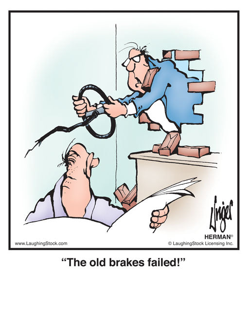 The old brakes failed!