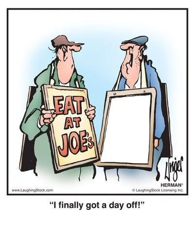 I ﬁnally got a day off!