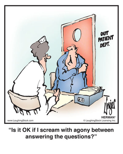 Is it OK if I scream with agony between answering the questions?