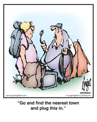 Go and ﬁnd the nearest town and plug this in.