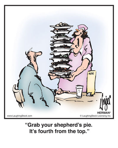 Grab your shepherd’s pie. It’s fourth from the top.