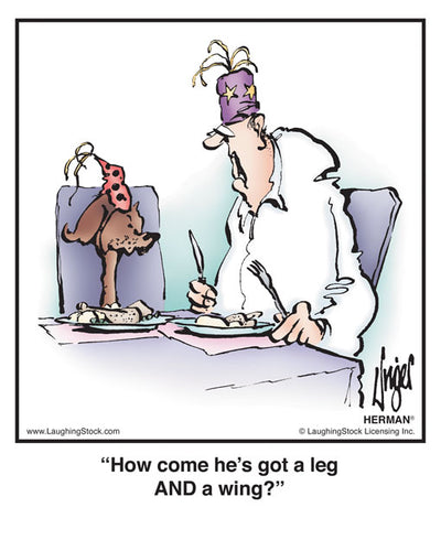 How come he’s got a leg AND a wing?