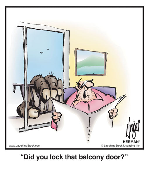 Did you lock that balcony door?