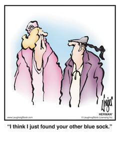 I think I just found your other blue sock.