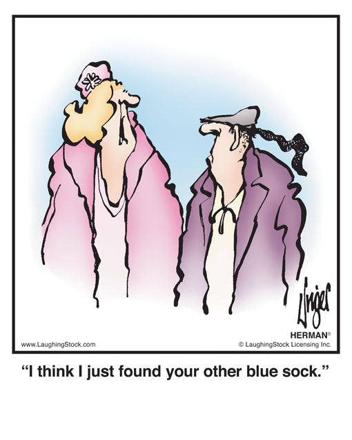 I think I just found your other blue sock.