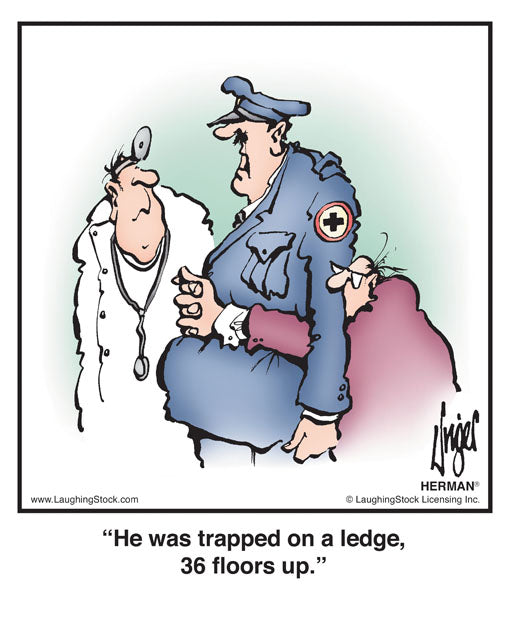 He was trapped on a ledge, 36 ﬂoors up.