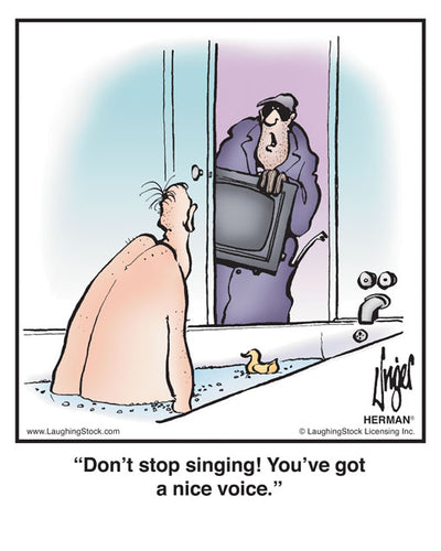 Don’t stop singing! You’ve got a nice voice.