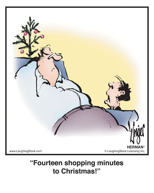 Fourteen shopping minutes to Christmas!
