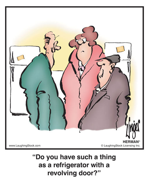 Do you have such a thing as a refrigerator with a revolving door?