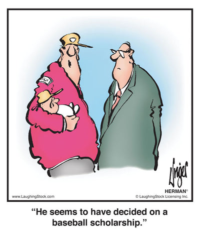 He seems to have decided on a baseball scholarship.