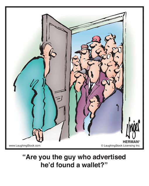 Are you the guy who advertised he’d found a wallet?