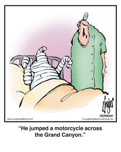 He jumped a motorcycle across the Grand Canyon.