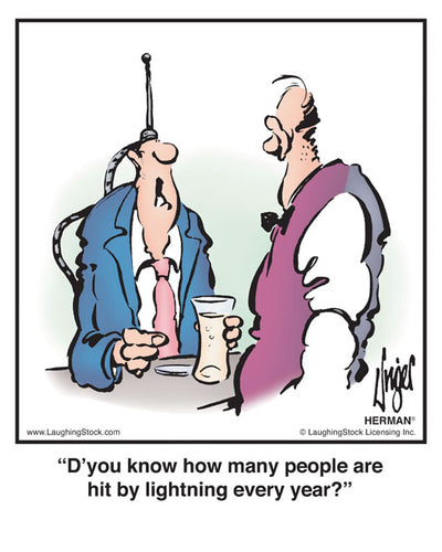 D’you know how many people are hit by lightning every year?