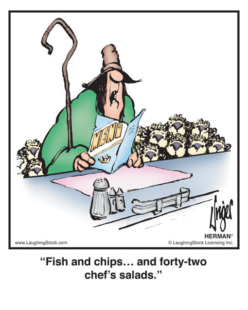 Fish and chips… and forty-two chef’s salads.