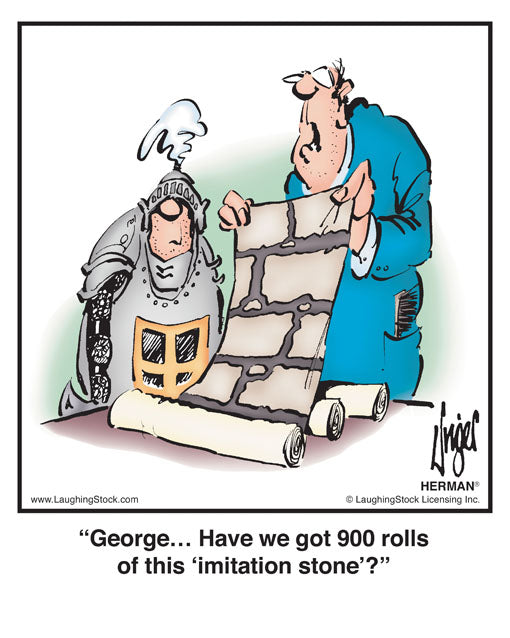 George… Have we got 900 rolls of this ‘imitation stone’?