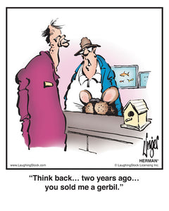 Think back… two years ago… you sold me a gerbil.