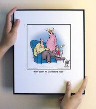 Load image into Gallery viewer, Now don’t hit Grandad’s foot.