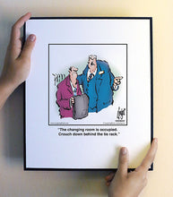 Load image into Gallery viewer, The changing room is occupied. Crouch down behind the tie rack.