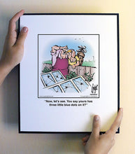 Load image into Gallery viewer, Now, let’s see. You say yours has three little blue dots on it?