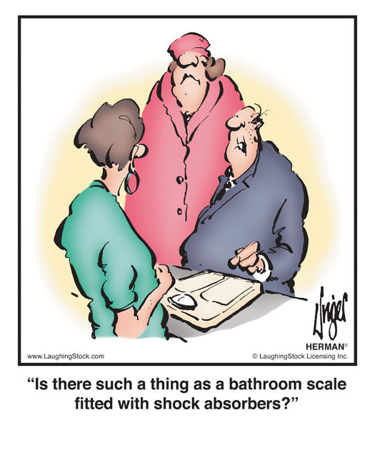 Is there such a thing as a bathroom scale fitted with shock absorbers?