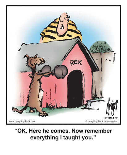 OK. Here he comes. Now remember everything I taught you.