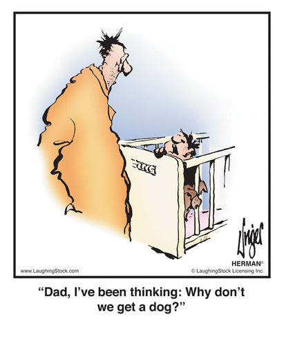 Dad, I’ve been thinking: Why don’t we get a dog?