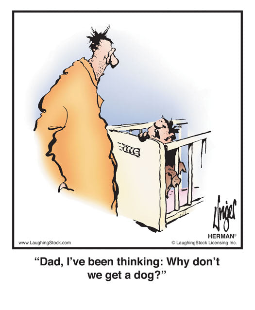 Dad, I’ve been thinking: Why don’t we get a dog?