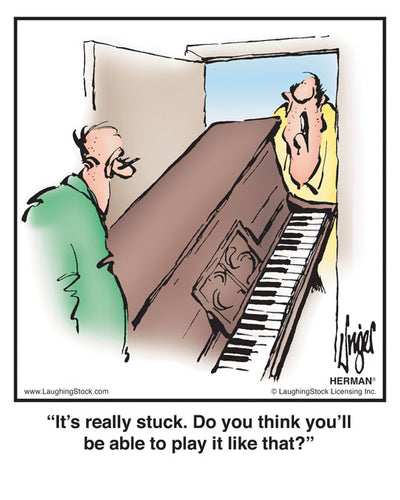 It’s really stuck. Do you think you’ll be able to play it like that?