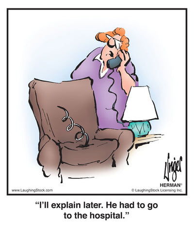 I’ll explain later. He had to go to the hospital.